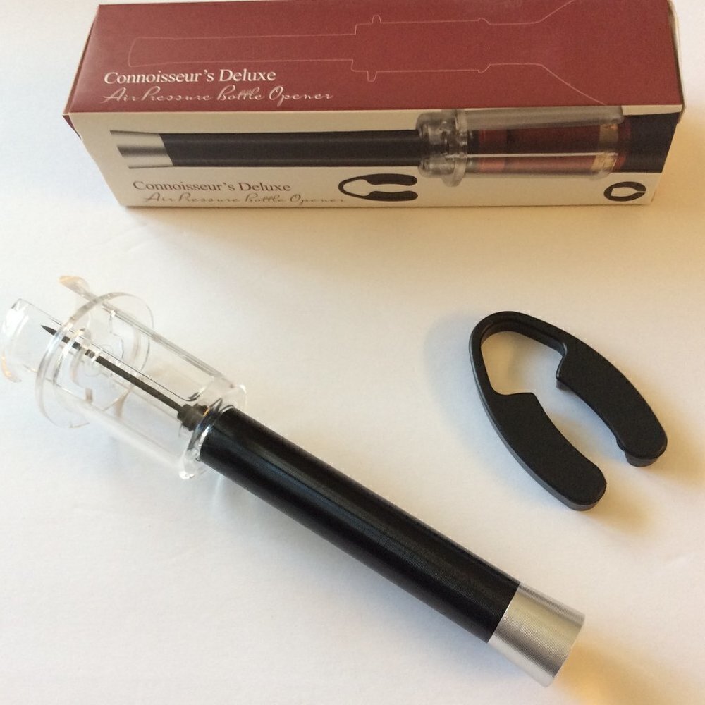 NEW  CONNOISSEURS DELUXE AIR PRESSURE BOTTLE OPENER